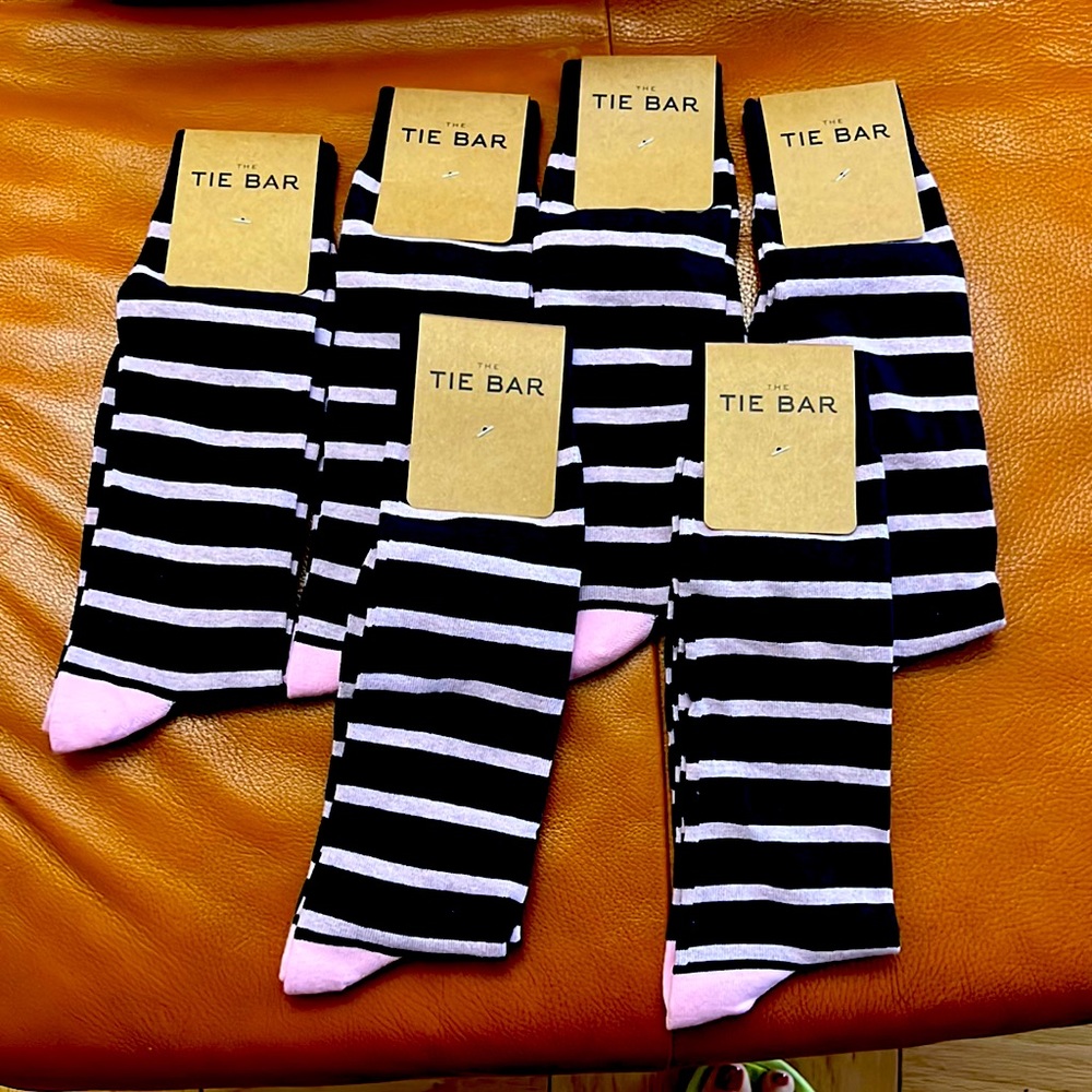 NWT The TIE BAR Lot of 6 Pairs Men's Dress Socks mens socks size 10-13